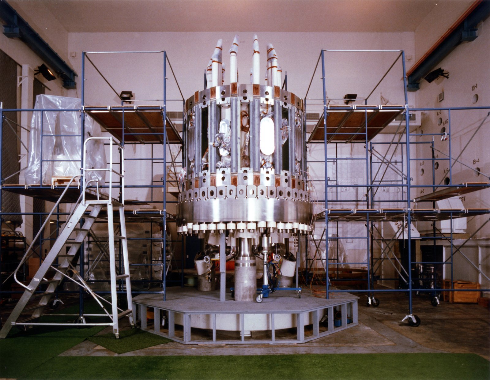 Alcator C-Mod being assembled in its cell